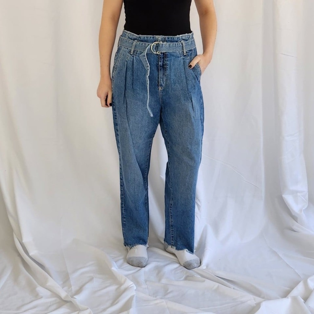 Garage High Rise Paper Bag Waist Jeans